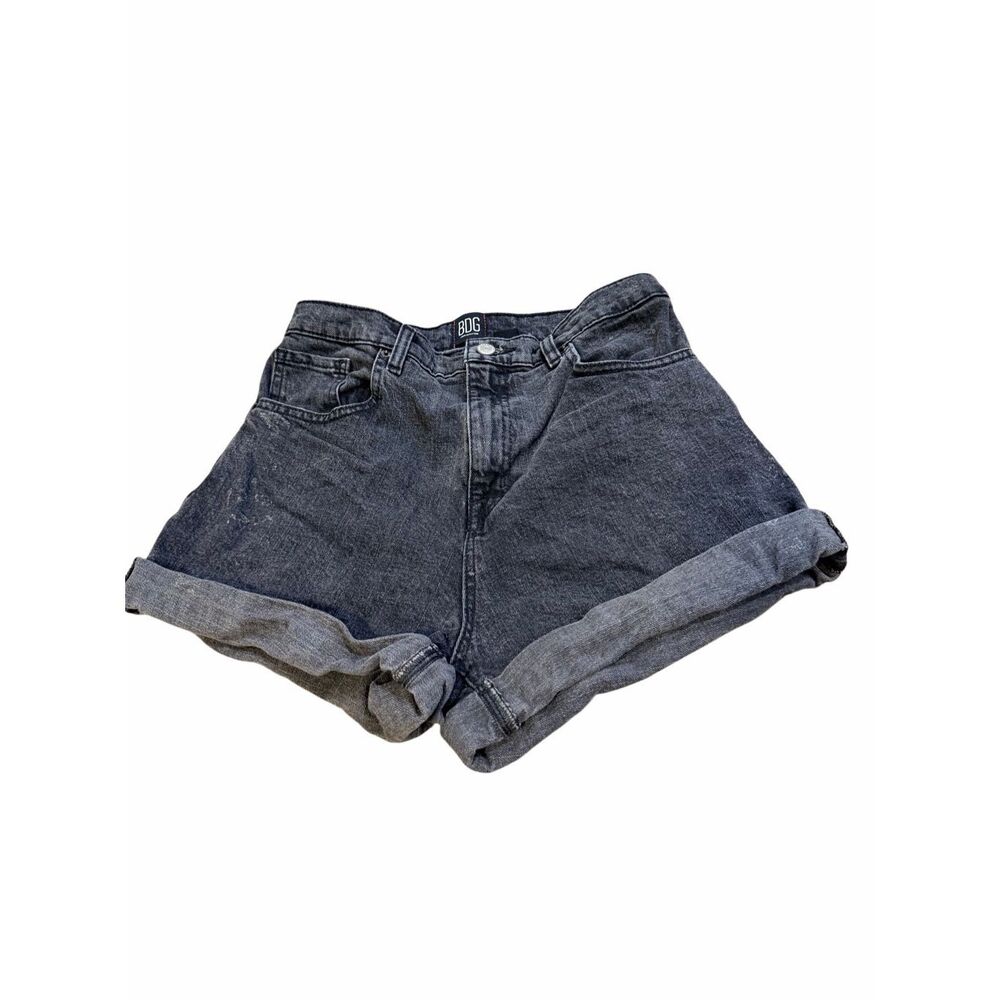 BDG Women's Size 29 Blue Mom High Rise Cuffed Hem Jean Denim Shorts